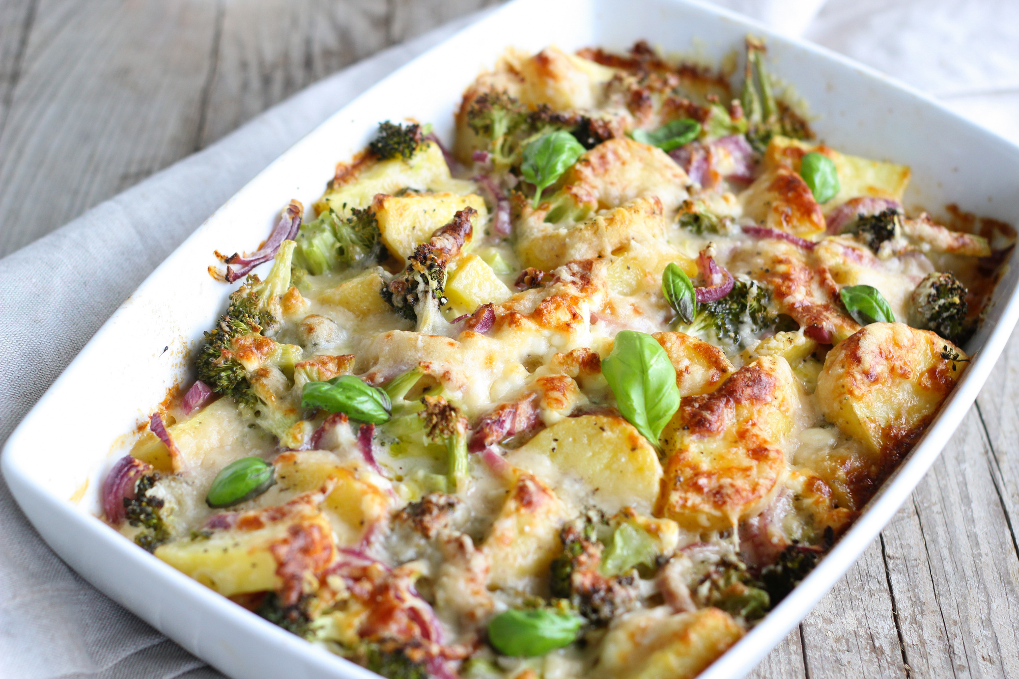 Baked Broccoli and Potato Casserole